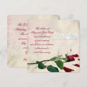 Invitation Anniversaire Du Vin Et De La Fête Rose