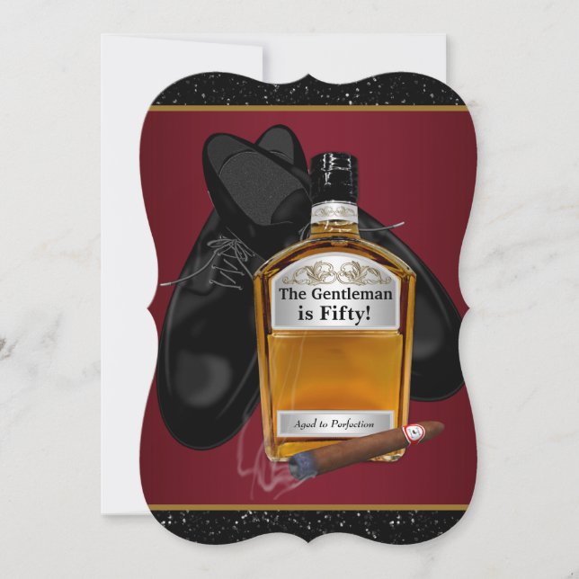 Invitation Anniversaire du Whisky Et Des Cigares De Mans (Devant)