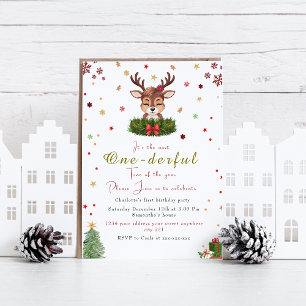 Invitation Anniversaire d'un seul derful Christmas reiner