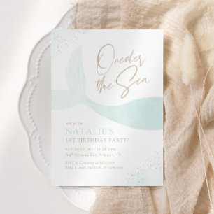 Invitation Anniversaire d'une fille de sirène turquoise de la