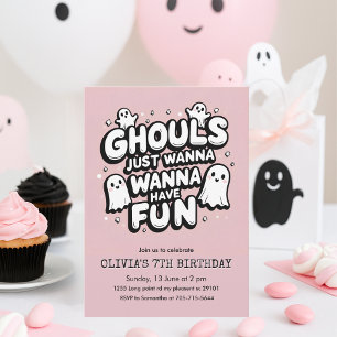Invitation Anniversaire éffrayant Cute Halloween Parti fant