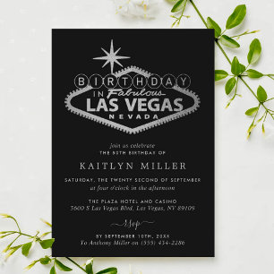 Invitation Anniversaire élégant à Las Vegas