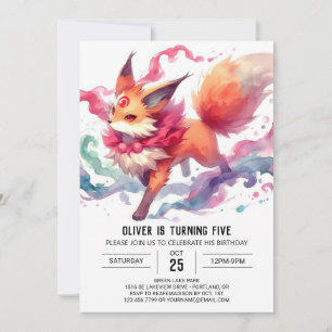Invitation Anniversaire Elegant Fox en ligne