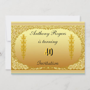 Invitation Anniversaire Élégant pour Hommes
