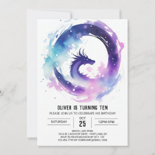 Invitation Anniversaire Enchanted De Dragon Whimsy