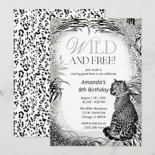 Invitation Anniversaire Enfant Imprimé Léopard