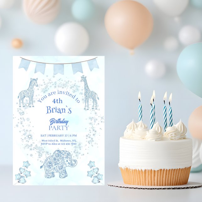  Invitation Anniversaire Enfants Animaux de la Jun (Créateur téléchargé)