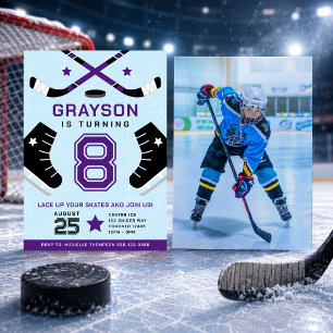 Invitation anniversaire enfants hockey sur glace v
