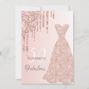 Invitation Anniversaire fabuleux n'importe quel âge rose part