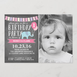 Invitation Anniversaire fait sur commande de la fête