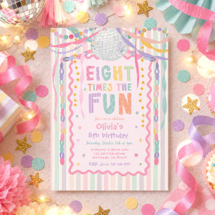 Invitation Anniversaire Fantaisiste 8 Ans Huit Fois Plus de P