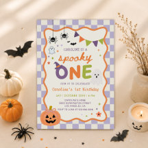 Anniversaire Fantomatique Coloré d'Halloween 1 an