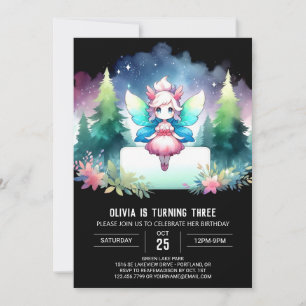 Invitation Anniversaire fée majestueux personnalisé