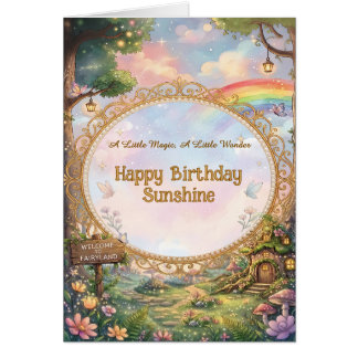 Invitation Anniversaire Fille Arc-en-Ciel de Conte