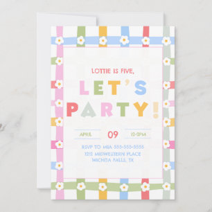 Invitation anniversaire Fille Daisy tout âge