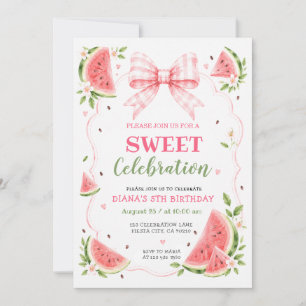 Invitation Anniversaire Fille Été Pastèque Tout Âge