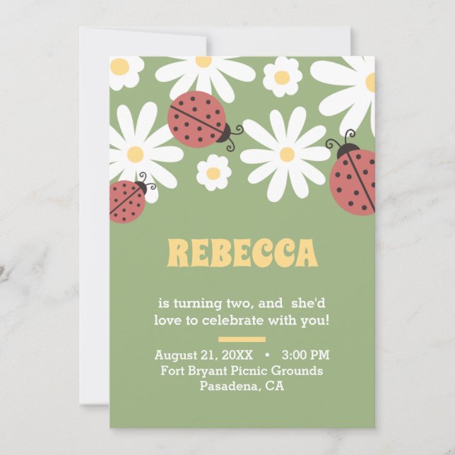 Invitation Anniversaire floral personnalisé (Devant)