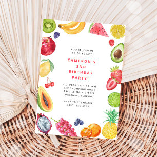 Invitation Anniversaire Fruit de la Très Grosse Chenille