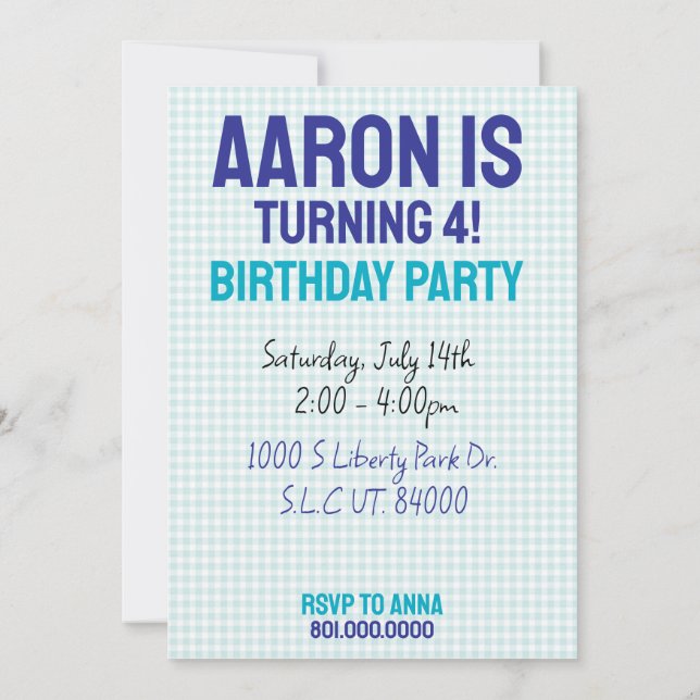 Invitation Anniversaire Garçon Axolotl Vibes Joli Conception (Dos)