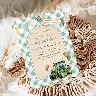 Invitation anniversaire garçon enfants ferme tract