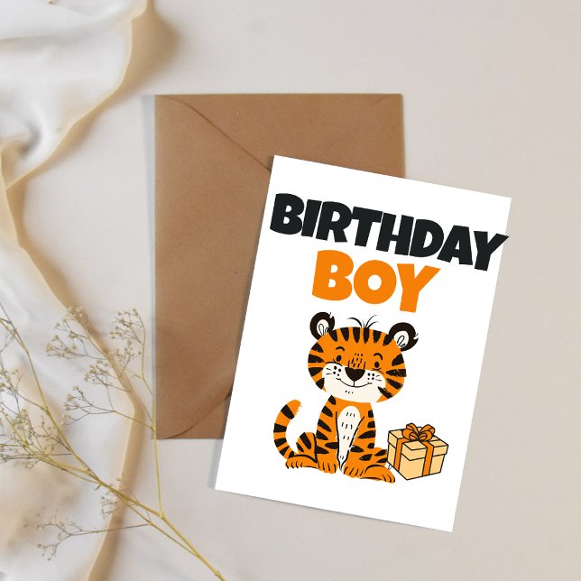 Invitation Anniversaire Garçon Tigre Modifiable (Créateur téléchargé)
