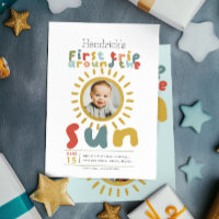 Anniversaire Garçons Mignon Photo Premier Tour Aut