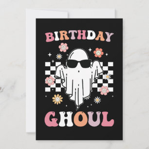 Invitation Anniversaire Ghoul Ghost Halloween Super Retro