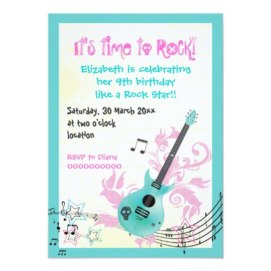 Invitation Anniversaire Girly De Guitare Electrique De Zazzle Fr Invitation Anniversaire Girly De Guitare Electrique De Zazzle Fr