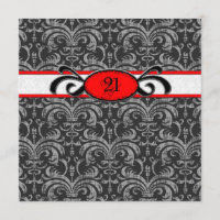 Anniversaire gothique de damassé pour rouge et
