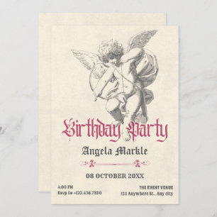 Invitation Anniversaire gothique vintage