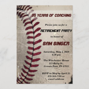 Invitation Anniversaire grunge vintage de retraite