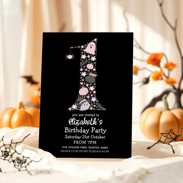 Invitation Anniversaire Halloween 1 an | Premier Anniversaire (Créateur téléchargé)