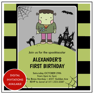 Invitation Anniversaire Halloween 1ère année spooktacular fra