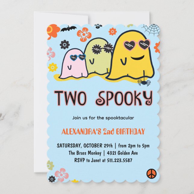 Invitation Anniversaire Halloween 2ème anniversaire spéctacul (Devant)