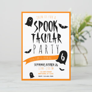 Invitation Anniversaire Halloween Fantasmagorique Fantômes et