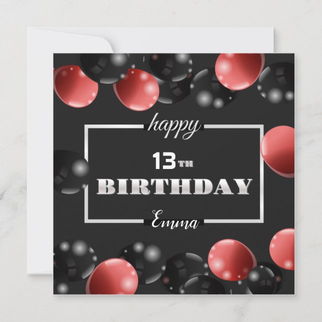 Invitation anniversaire heureux (Devant)