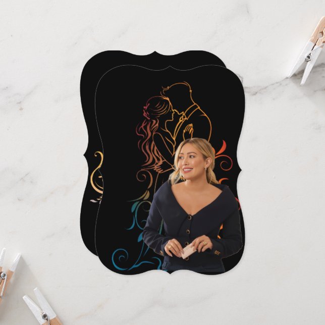 Invitation anniversaire hilaryduff (Devant/Arrière en situation)