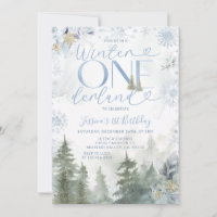 Anniversaire Hiver Bleu Onederland Forêt Chute de 