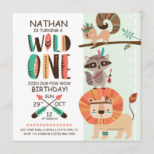 Invitation Anniversaire indien du prisonnier de guerre wow de