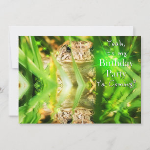 Invitation Anniversaire, Invitation, Humour, Grenouille, Ya A