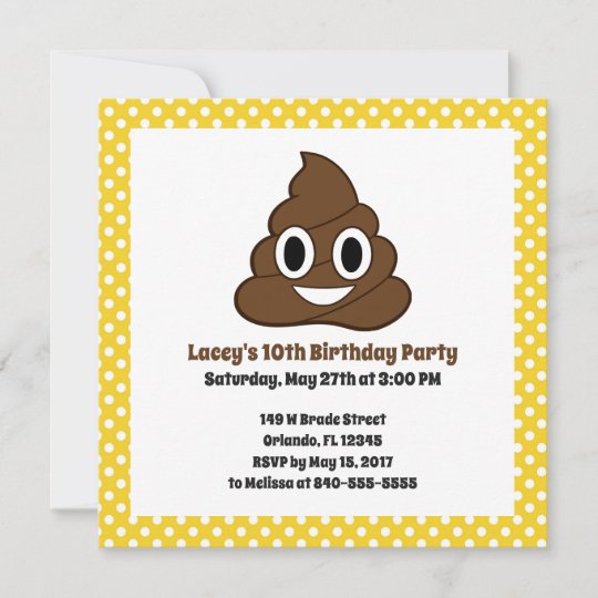 Invitation Anniversaire Invitattion D Emoji De Dunette Zazzle Fr