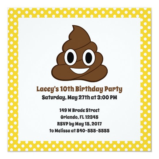 Invitation Anniversaire Invitattion D Emoji De Dunette Zazzle Fr