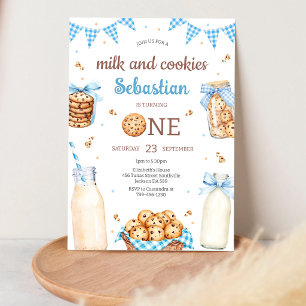 Invitation Anniversaire Lait et Cookies