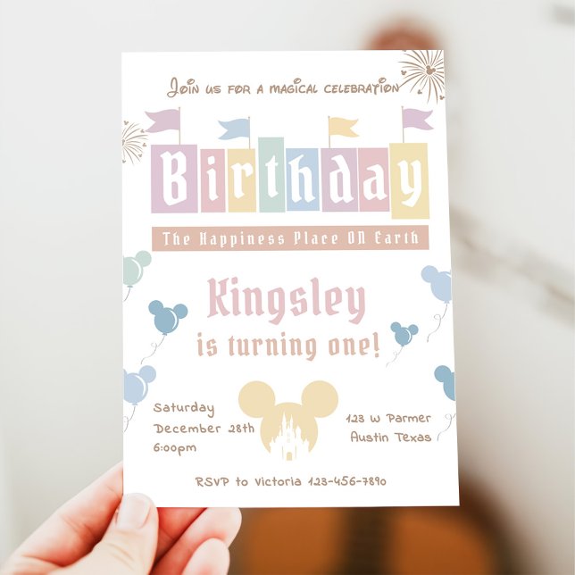 Invitation Anniversaire le plus heureux sur Terre Anniversair (Créateur téléchargé)