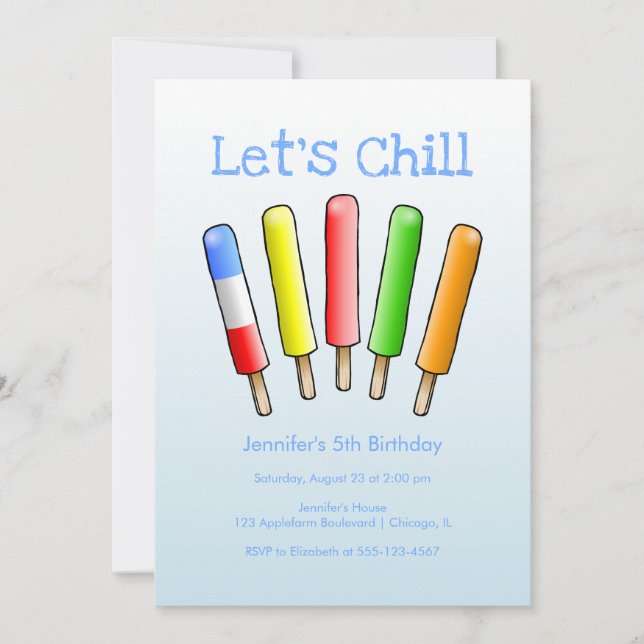 Invitation Anniversaire Let's Chill (Devant)