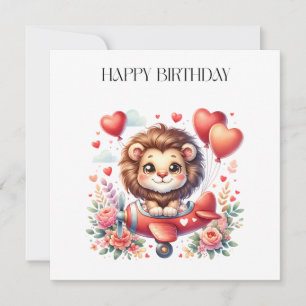 Invitation Anniversaire Lion Volant