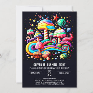 Invitation Anniversaire magique de Candyland