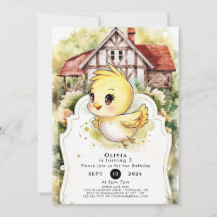 Invitation Anniversaire magique du petit poulet