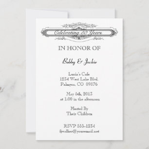 Invitation Anniversaire mariage