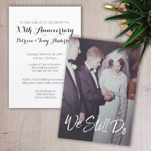 Invitation Anniversaire mariage avec photo - Nous le faisons